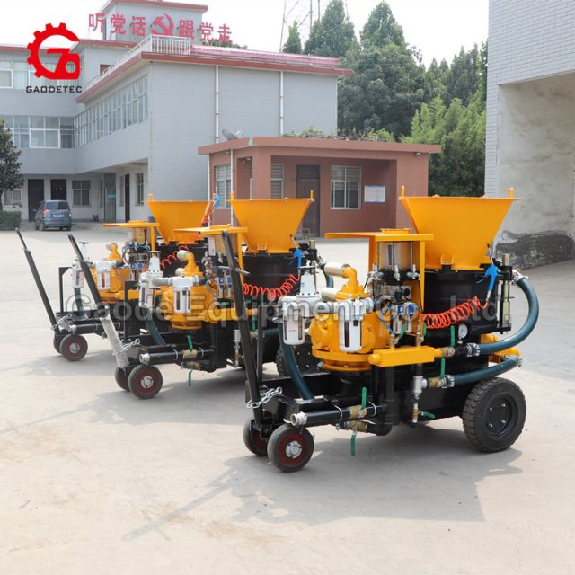 Gaodetec GSZ-10S 10m3/h air motor driven gunite machine for sale